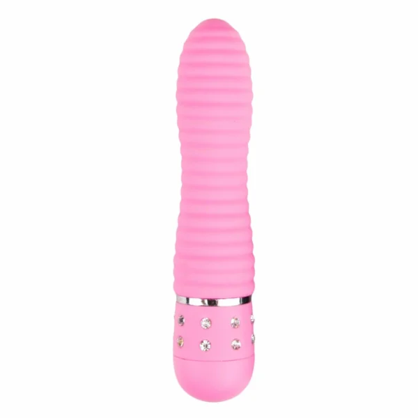 Easytoys Love Diamond kompaktiškas vibratorius su sukamu reguliatoriumi, rožinis