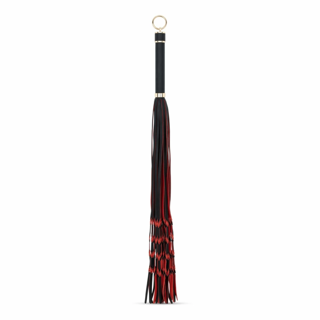 Easytoys Fetish Collection botagas iš PU odos, raudonas ir juodas, 64 cm