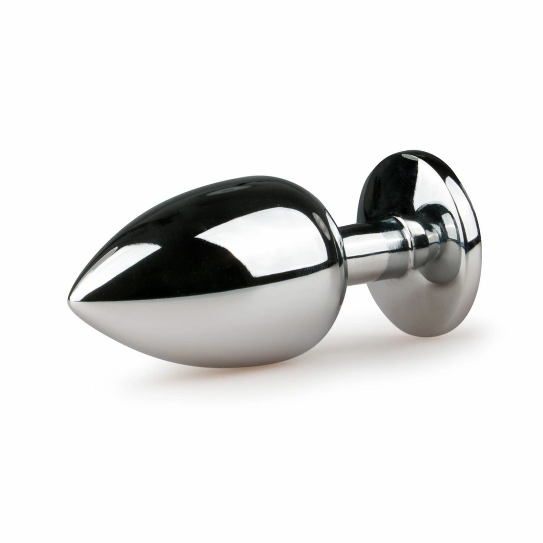 Easytoys aliuminio analinis kaištis su kristalu, sidabrinis, 8,5 cm