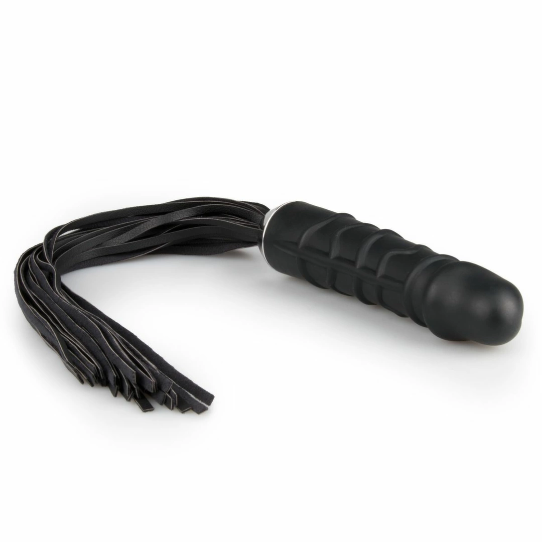 EasyToys botagas su silikonine rankena, juodas