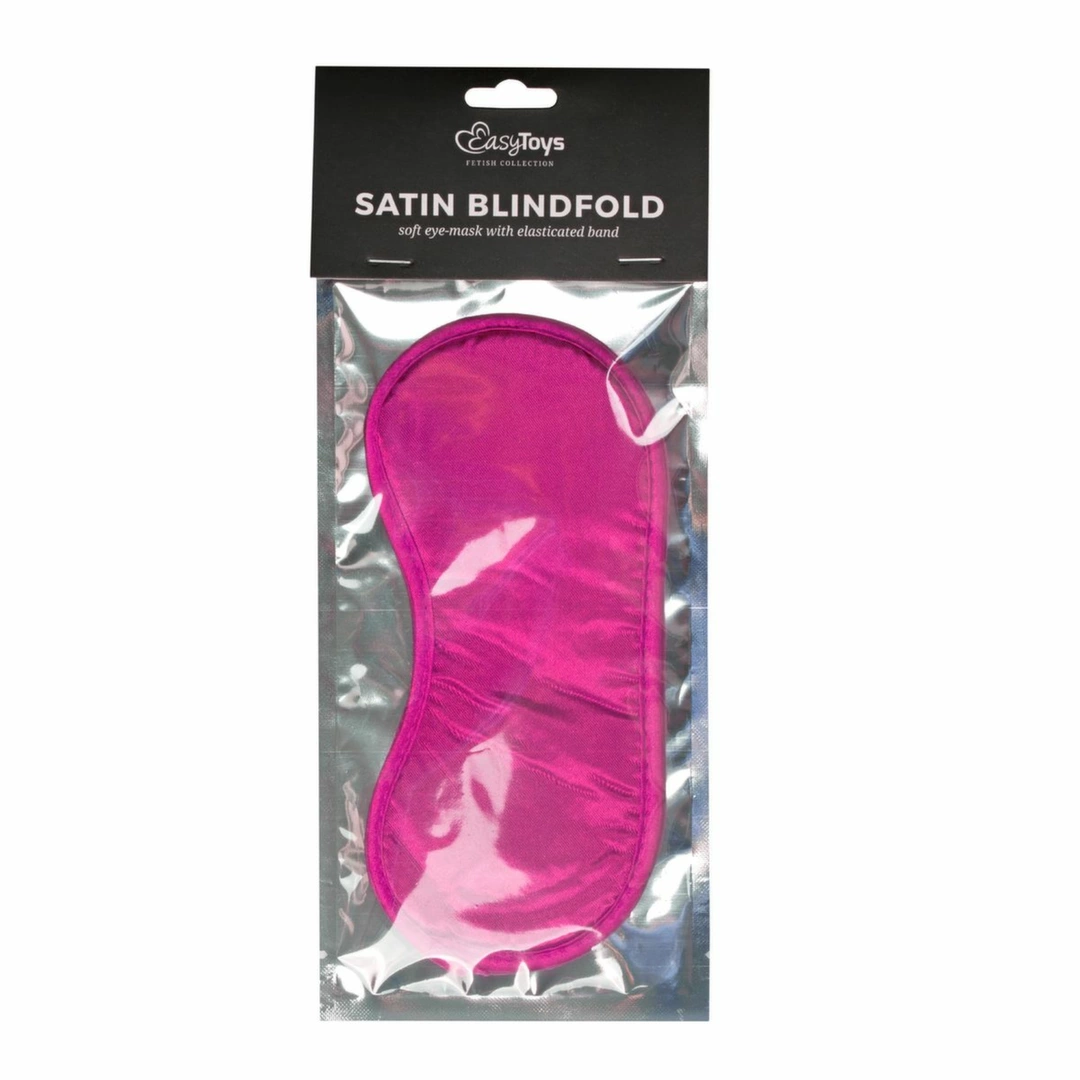 Easytoys satininis akių raištis su elastine juostele, rožinis