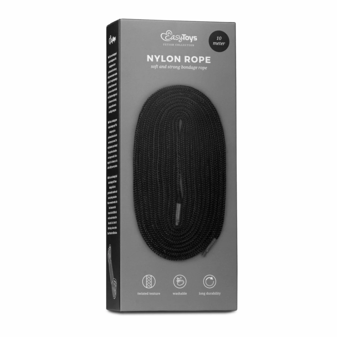Easytoys nailoninė surišimo virvė, 10 m, juoda