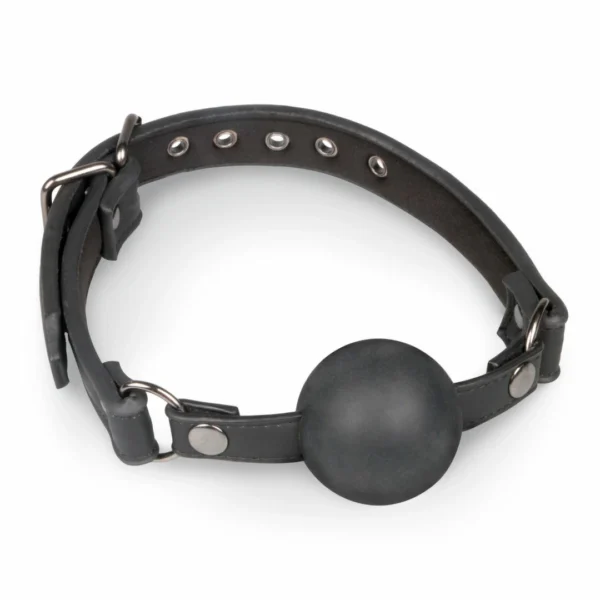 Easytoys burnos kamštis su dideliu silikoniniu kamuoliuku, juodas
