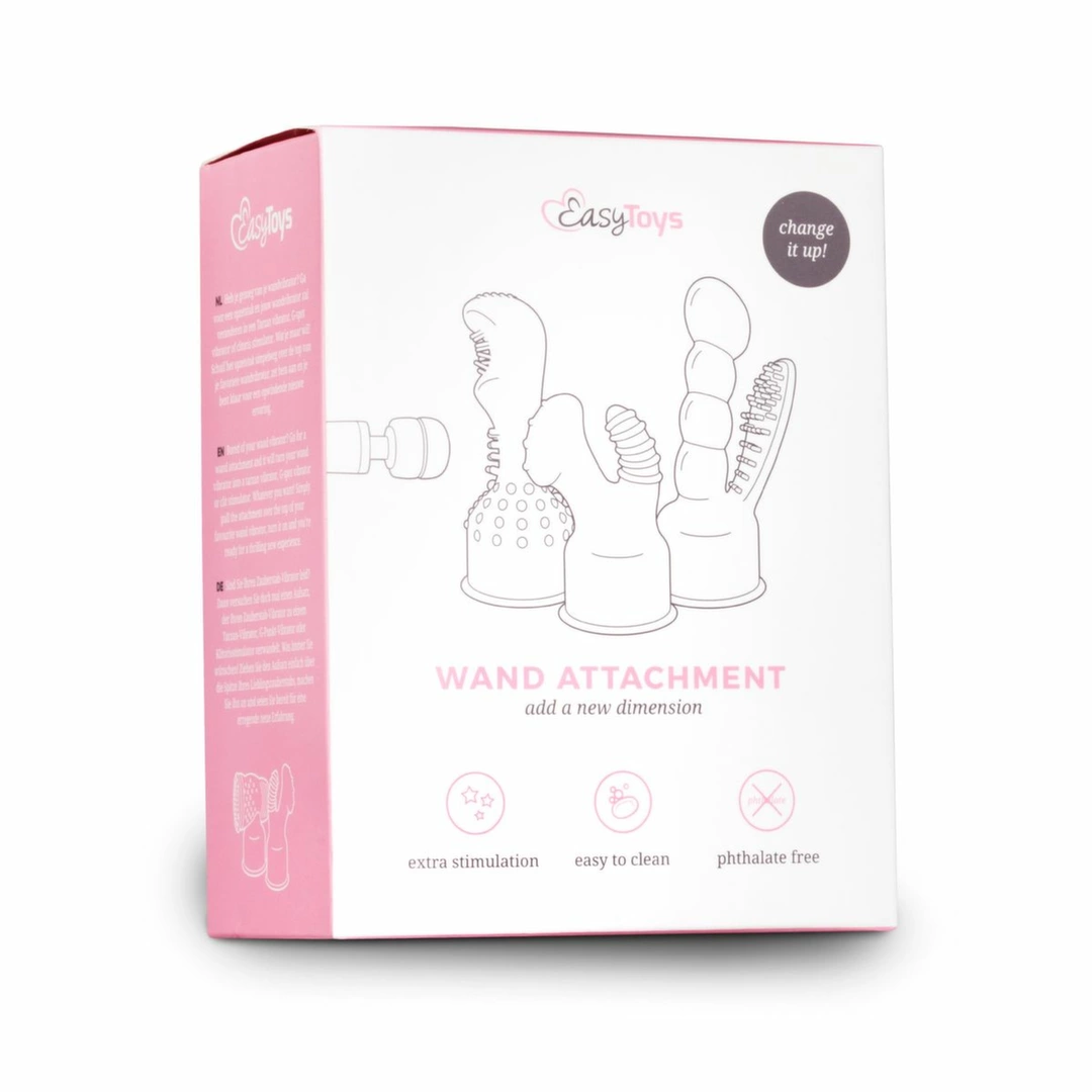 Easytoys wand masažuoklio antgalis iš TPE, skaidrus