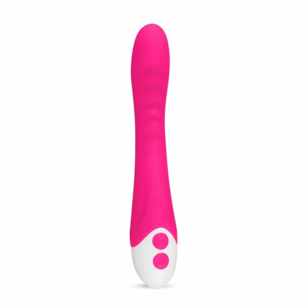 EasyToys Lunar Vibe silikoninis vibratorius su rievelėmis, rožinis