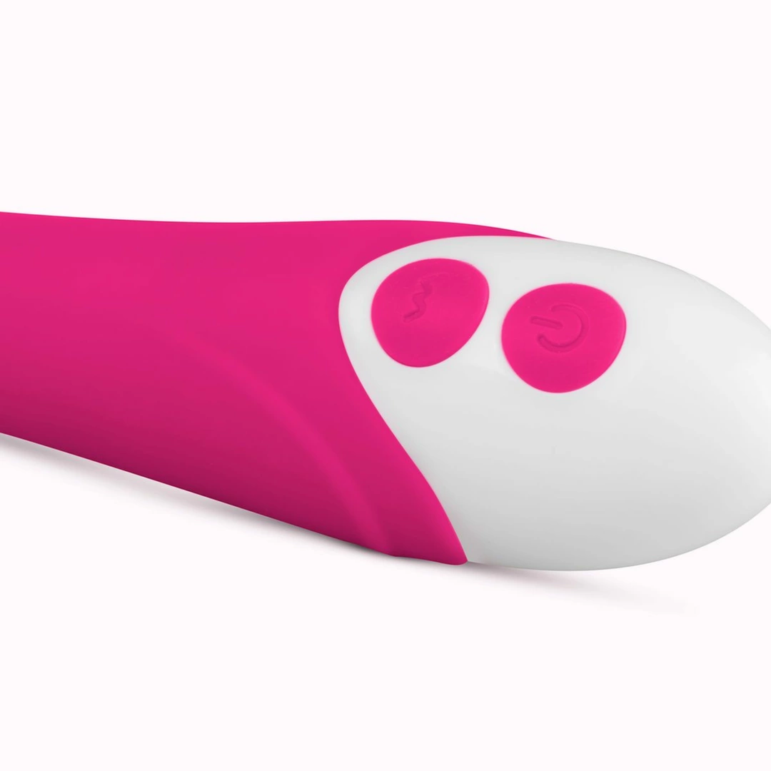 EasyToys Lunar Vibe silikoninis vibratorius su rievelėmis, rožinis