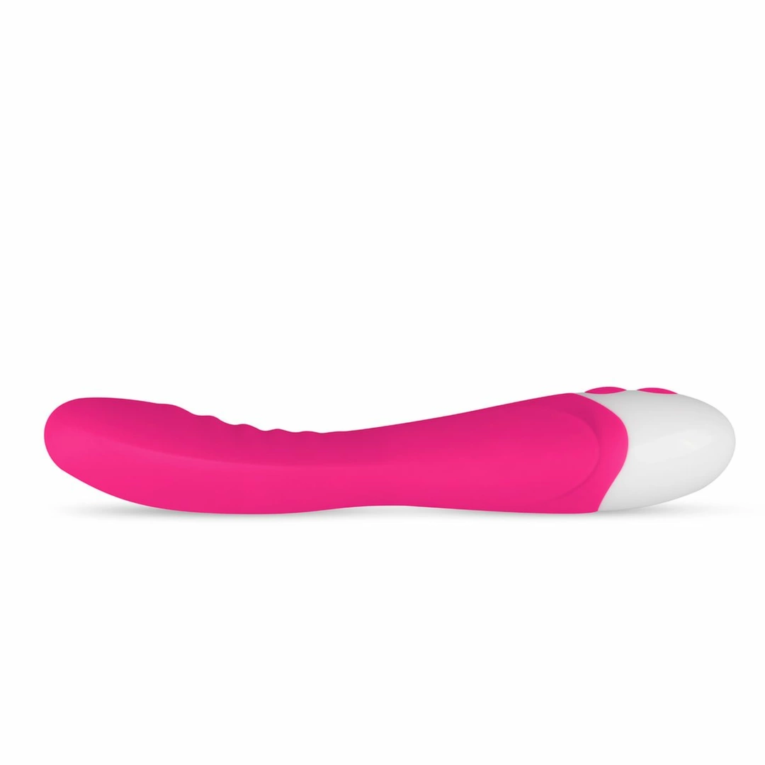 EasyToys Lunar Vibe silikoninis vibratorius su rievelėmis, rožinis