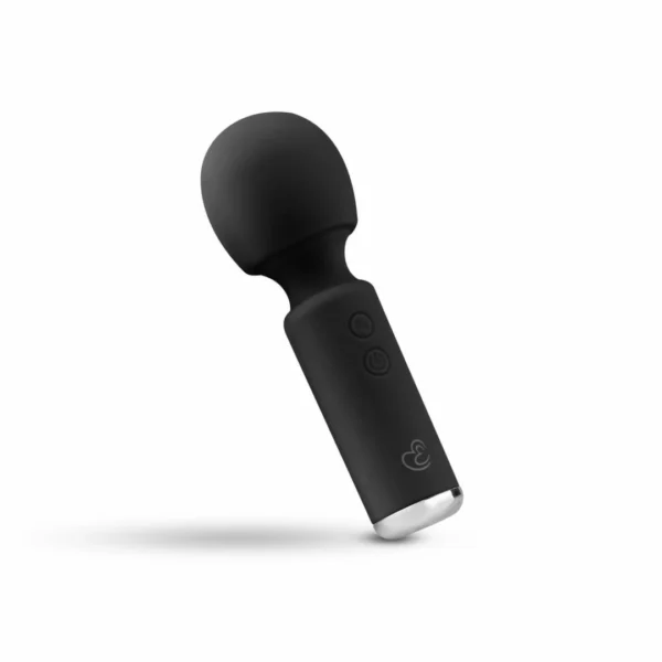 EasyToys Mini Vibe Wand masažuoklis iš silikono, juodas