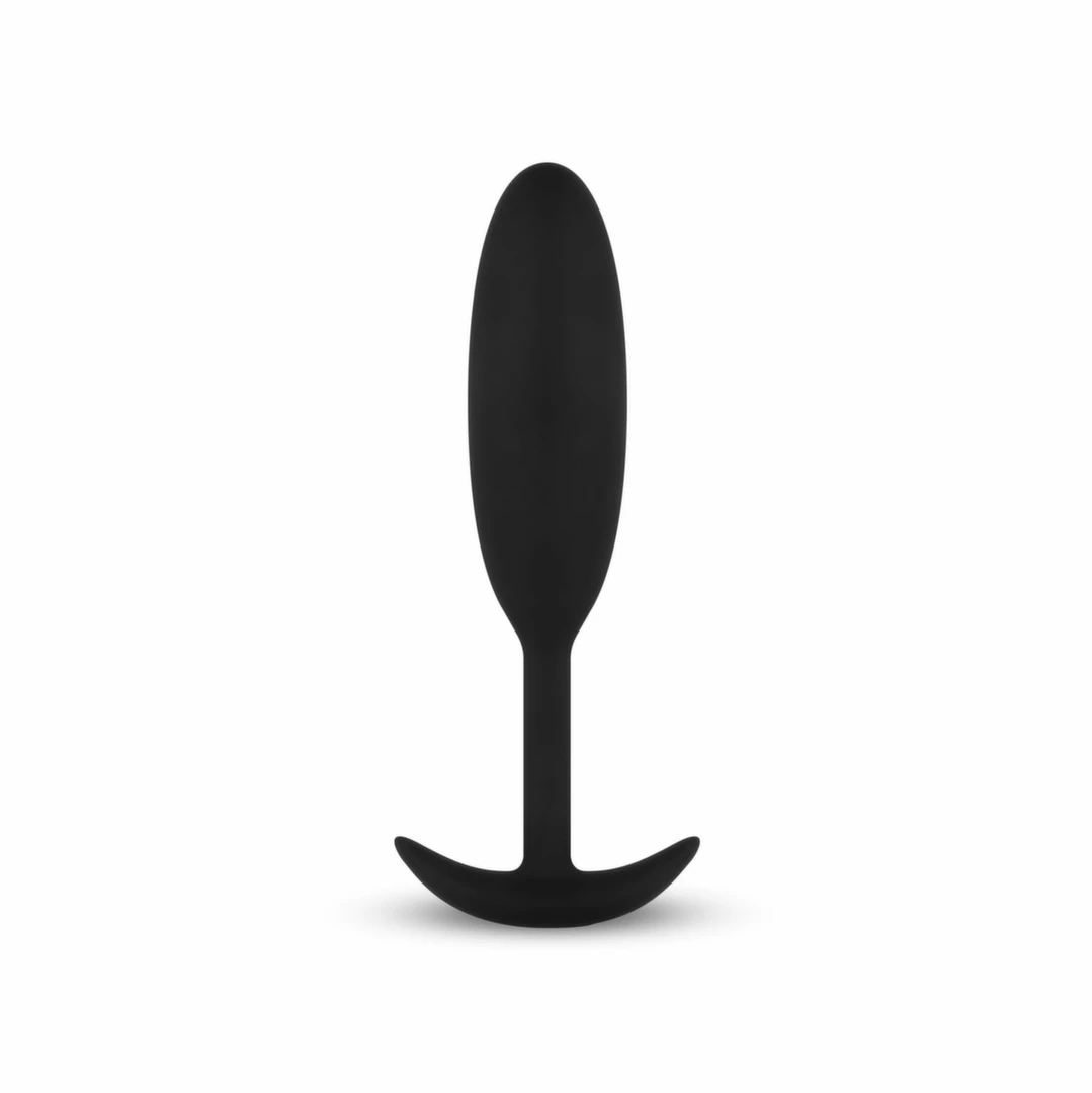 Easytoys Heavy Fulfiller silikoninis analinis kaištis su svarmeniu, mažas, juodas