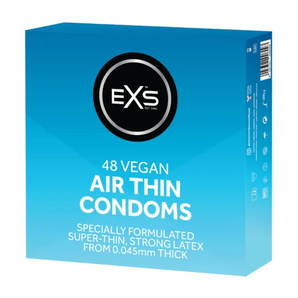 EXS Air Thin anatominės formos lateksiniai prezervatyvai, 48 vnt.
