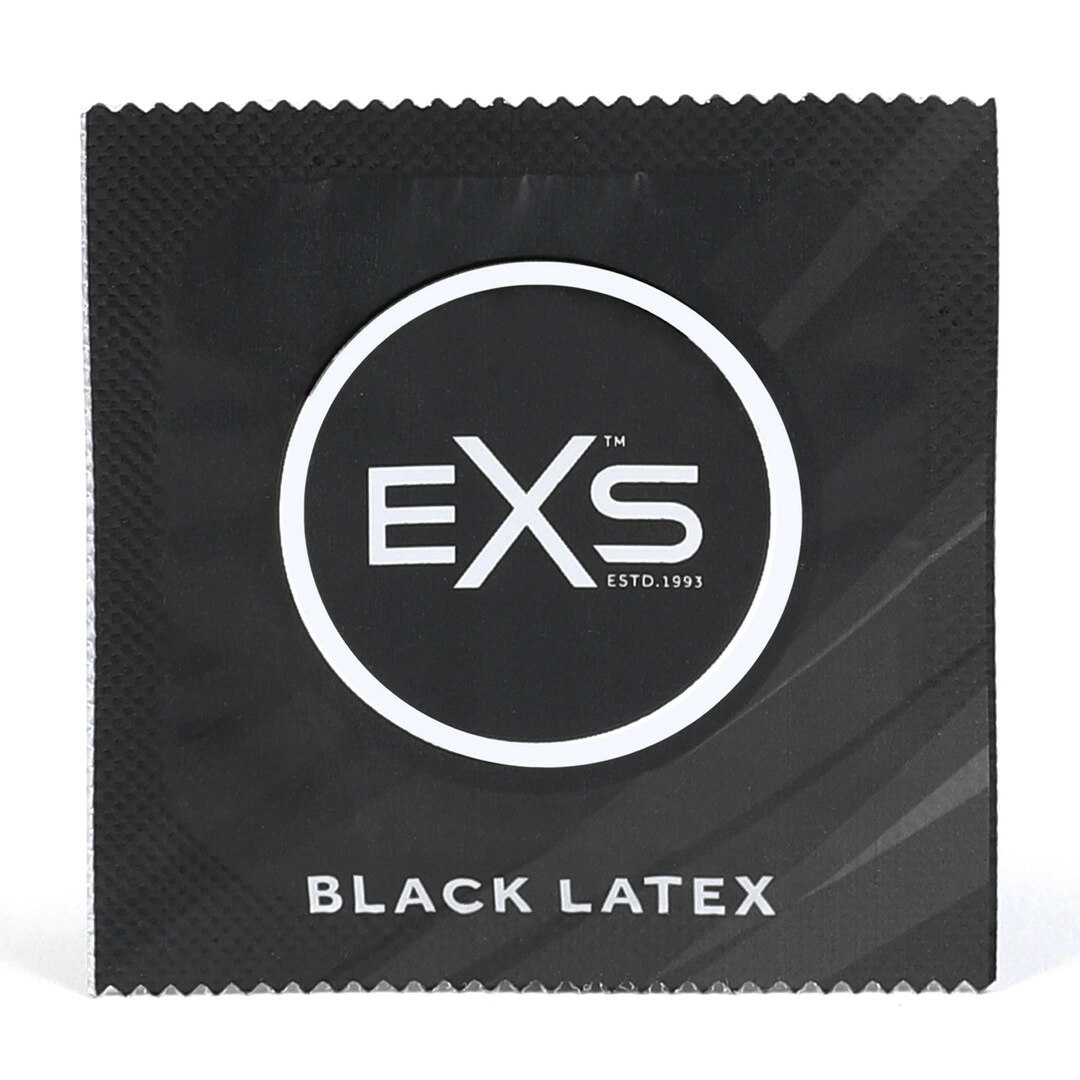 EXS lateksiniai prezervatyvai, juodi, 54 mm, 100 vnt.
