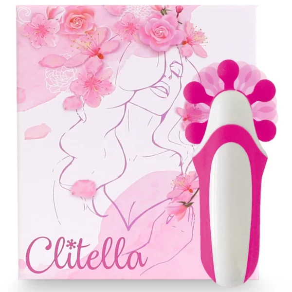 FeelzToys Clitella klitorio stimuliatorius su keičiamais antgaliais, rožinis