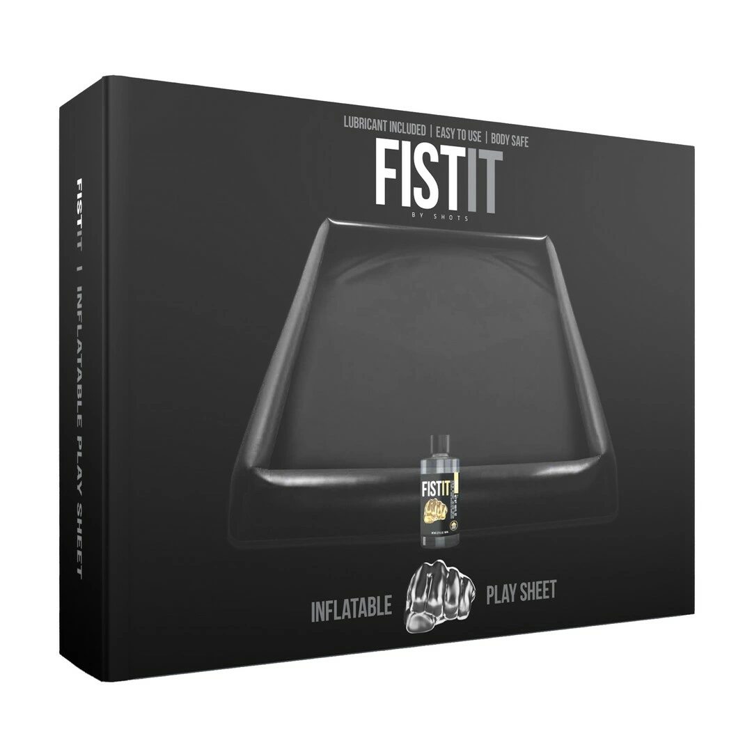 Fist It Ultra Glide pripučiamas čiužinys su lubrikanto koncentratu, juodas