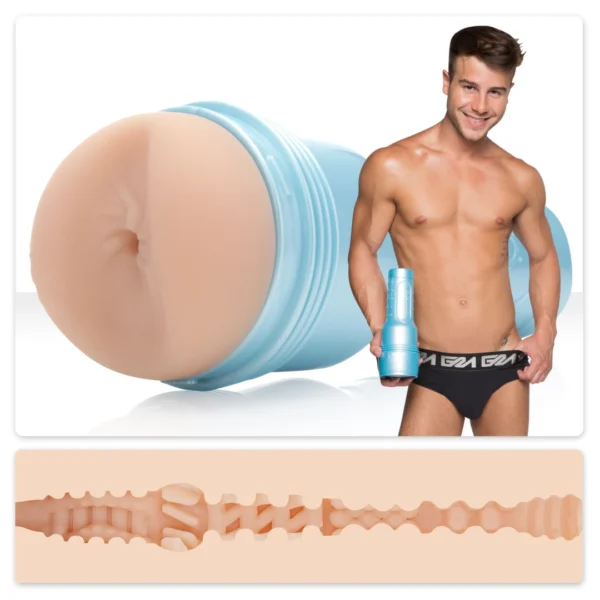 Fleshlight Fleshjack Boys Allen King Majestic masturbatorius, SuperSkin, šviesiai mėlynas