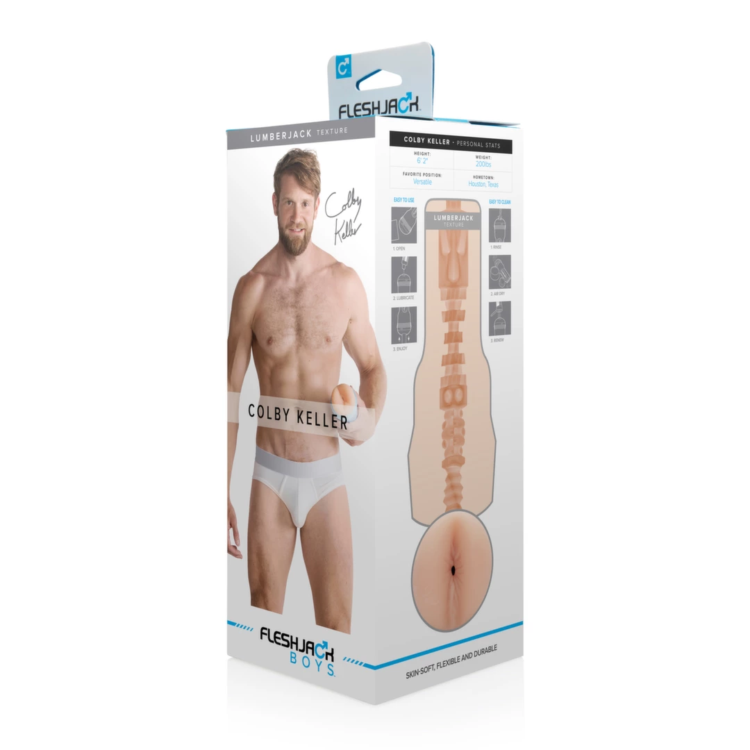 Fleshlight Fleshjack Boys Colby Keller Lumberjack masturbatorius, SuperSkin, 25 cm