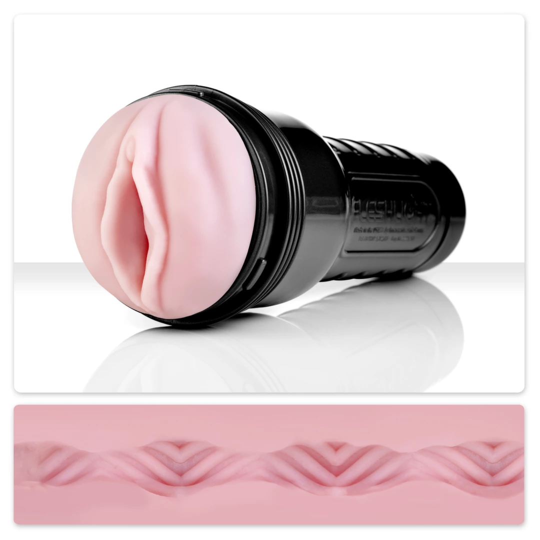 Fleshlight Pink Lady Vortex masturbatorius su spiraline struktūra, 25,5 cm