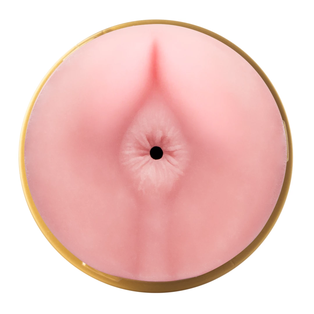 Fleshlight STU Butt masturbatorius su SuperSkin įdėklu, auksinis korpusas