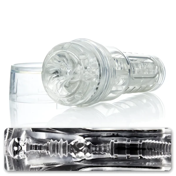 Fleshlight Go Torque Ice kompaktiškas masturbatorius, skaidrus