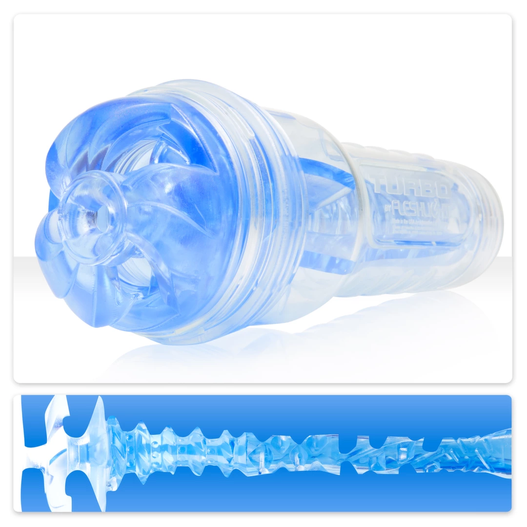 Fleshlight Turbo Thrust masturbatorius su trigubo įėjimo sistema, skaidrus