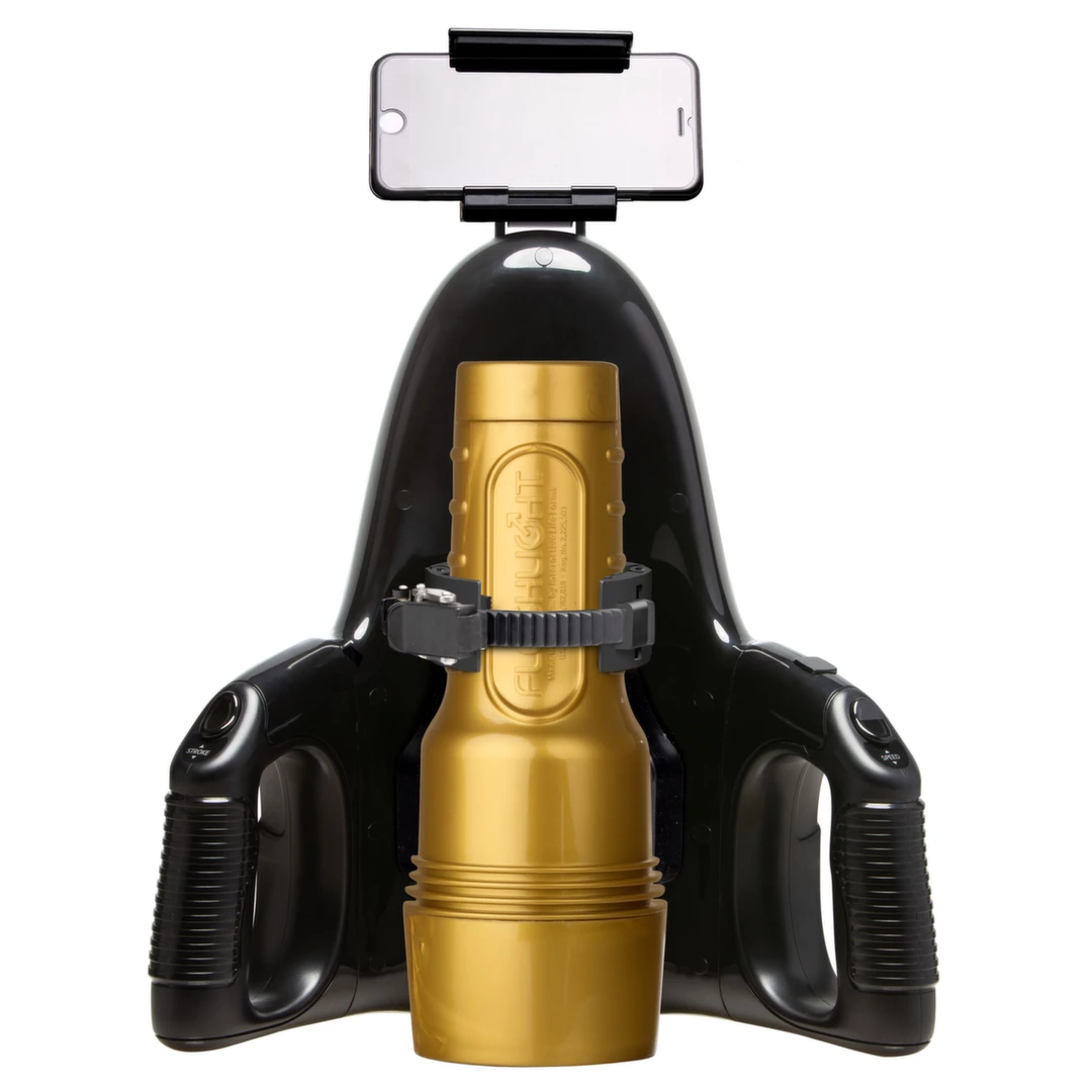 Fleshlight Universal Launch automatinė sistema masturbatoriams su telefono laikikliu