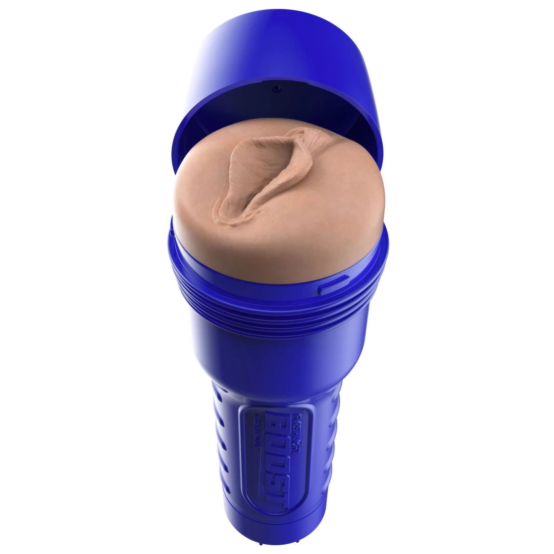 Fleshlight Boost Bang Light masturbatorius su Turbo Tech ir reguliuojamu siurbimu, mėlynas