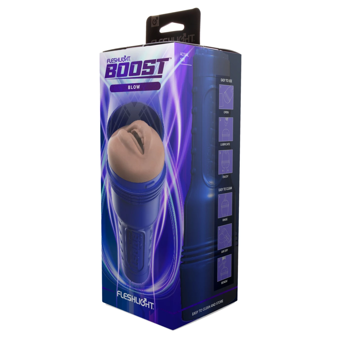 Fleshlight Boost Blow Light masturbatorius su burnos formos įėjimu ir siurbimu