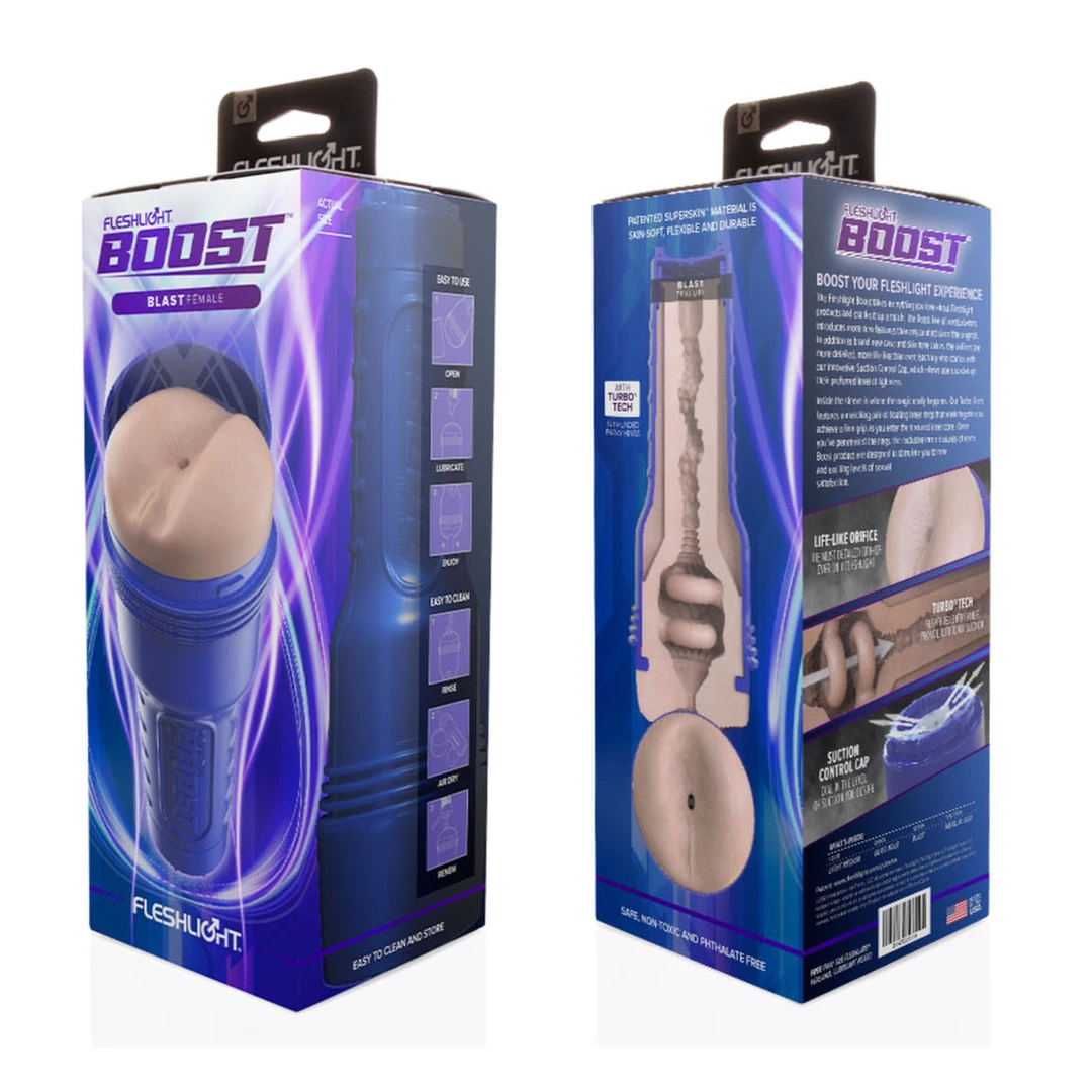 Fleshlight Boost Blast Light analinis masturbatorius su Turbo Tech sistema