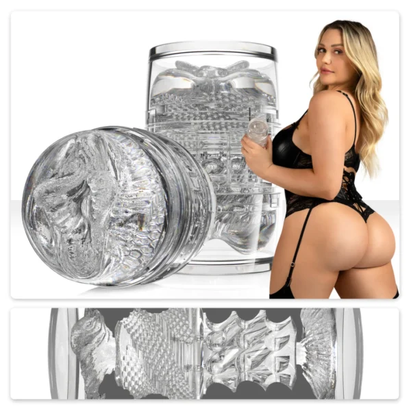Fleshlight Quickshot Mia Malkova kompaktiškas masturbatorius, skaidrus