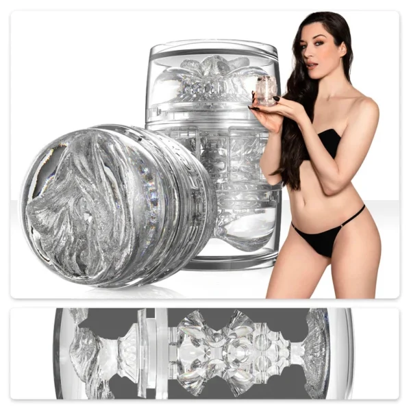 Fleshlight Quickshot Stoya kompaktiškas masturbatorius, skaidrus