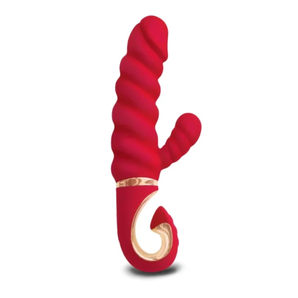 Gvibe Gcandy Mini vibratorius su dviem varikliais, Chilli Coral, 19 cm
