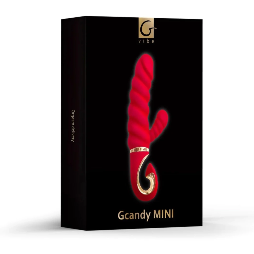 Gvibe Gcandy Mini vibratorius su dviem varikliais, Chilli Coral, 19 cm