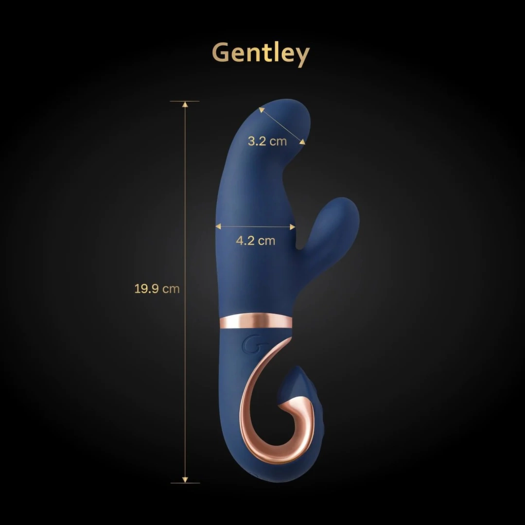 Gvibe Gentley G taško ir klitorio vibratorius su dviem varikliais, Caribbean Blue