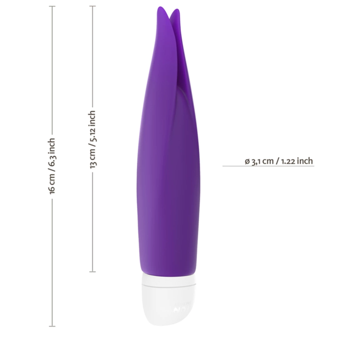 Fun Factory Volita Violet mini vibratorius, silikoninis, atsparus vandeniui, 16 cm