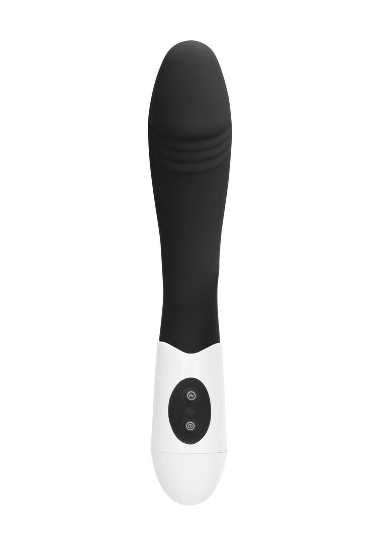 GC by Shots Simplicity Rocket rievėtas silikoninis vibratorius, 19 cm, juodas