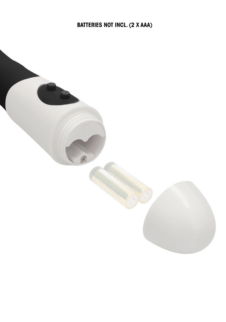 GC by Shots Simplicity Rocket rievėtas silikoninis vibratorius, 19 cm, juodas