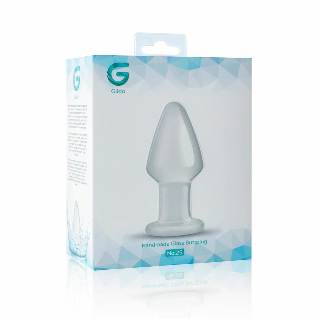 Gildo Glas No. 25 stiklinis analinis kaištis, vidutinis, skaidrus