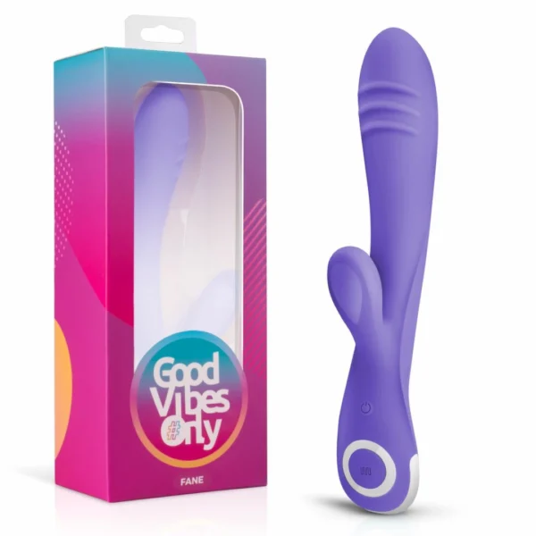 Good Vibes Only Fane rabbit tipo vibratorius su LED apšvietimu, rožinis