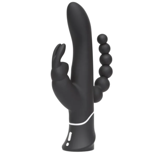 Happy Rabbit Triple Curve rabbit tipo vibratorius su trimis varikliais, juodas