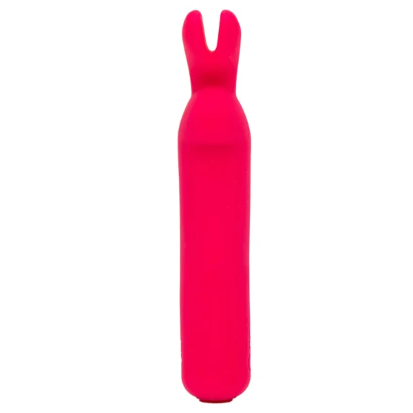 Happy Rabbit vibruojanti kulka su kiškio ausytėmis, įkraunama per USB, rožinė