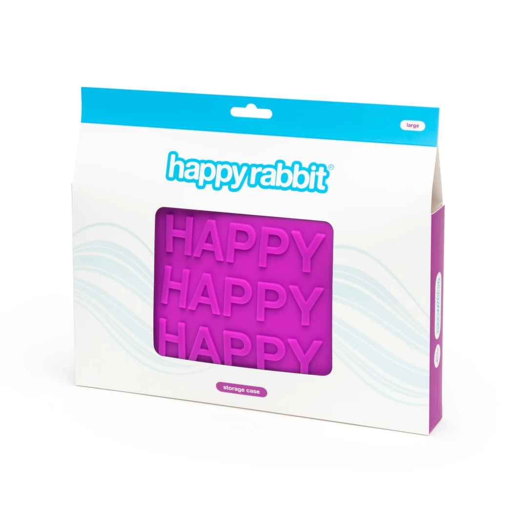 Happy Rabbit didelis silikoninis laikymo dėklas su užtrauktuku, violetinis