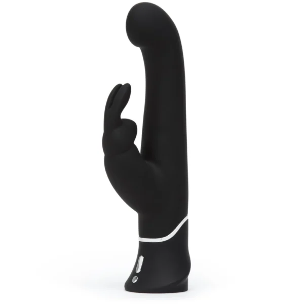 Happy Rabbit G-Spot Stroker vibratorius su dviem varikliais, juodas