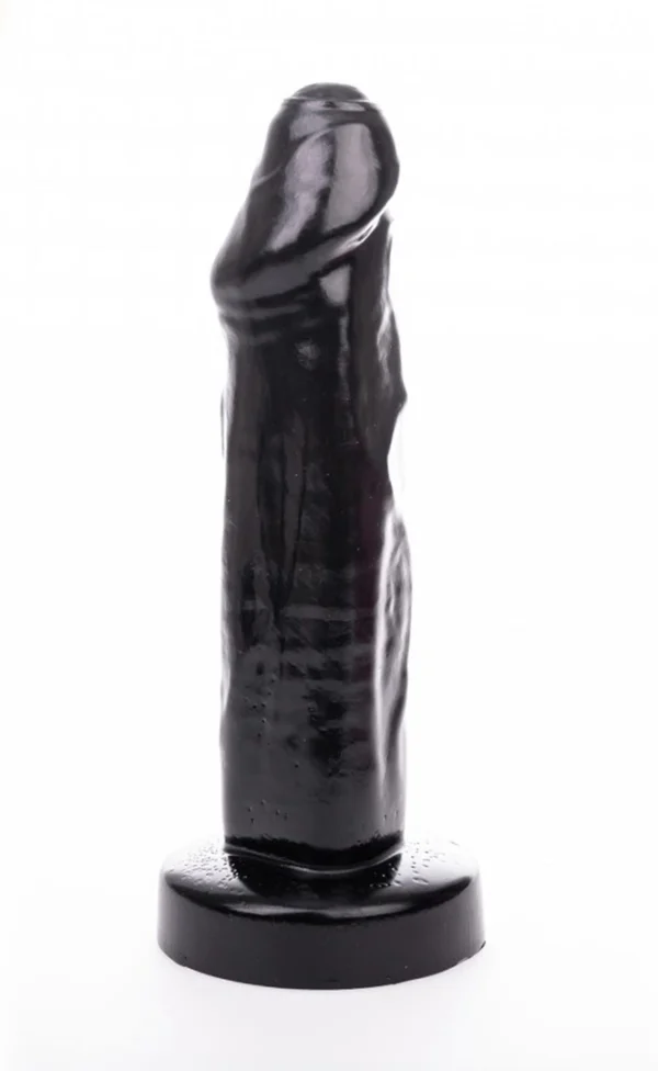 Hung System Uncut dildo su siurbtuku, 27 cm, juodas