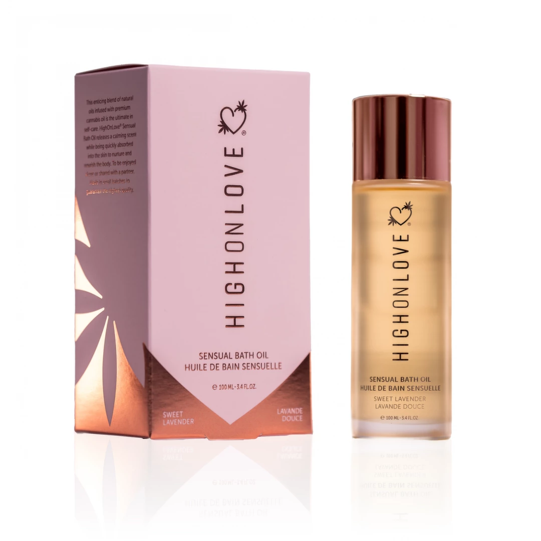 HighOnLove Lavender Honeybee vonios aliejus su kanapių sėklų aliejumi, 100 ml