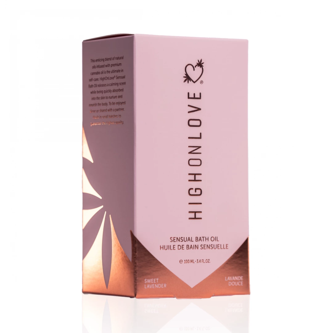 HighOnLove Lavender Honeybee vonios aliejus su kanapių sėklų aliejumi, 100 ml