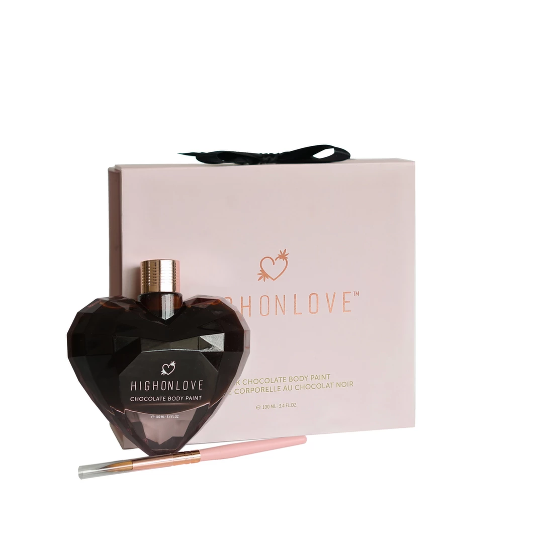 HighOnLove Dark Chocolate kūno dažai su kanapių sėklų aliejumi, 100 ml