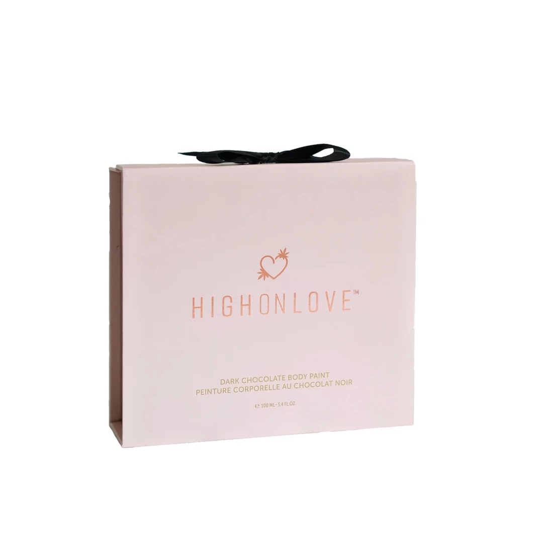HighOnLove Dark Chocolate kūno dažai su kanapių sėklų aliejumi, 100 ml