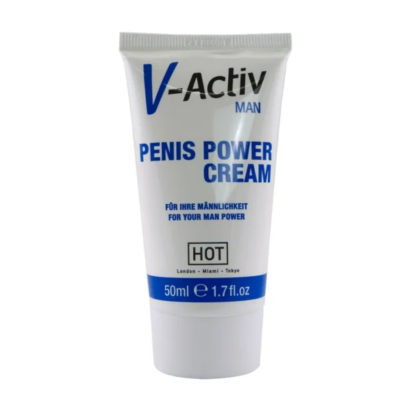 HOT V-Activ kremas vyrų intymiai odai su ginkmedžio ekstraktu, 50 ml