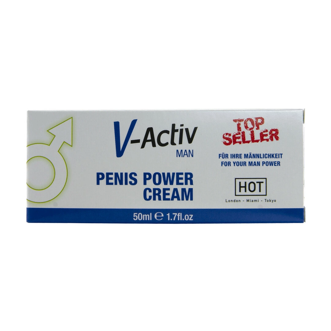 HOT V-Activ kremas vyrų intymiai odai su ginkmedžio ekstraktu, 50 ml