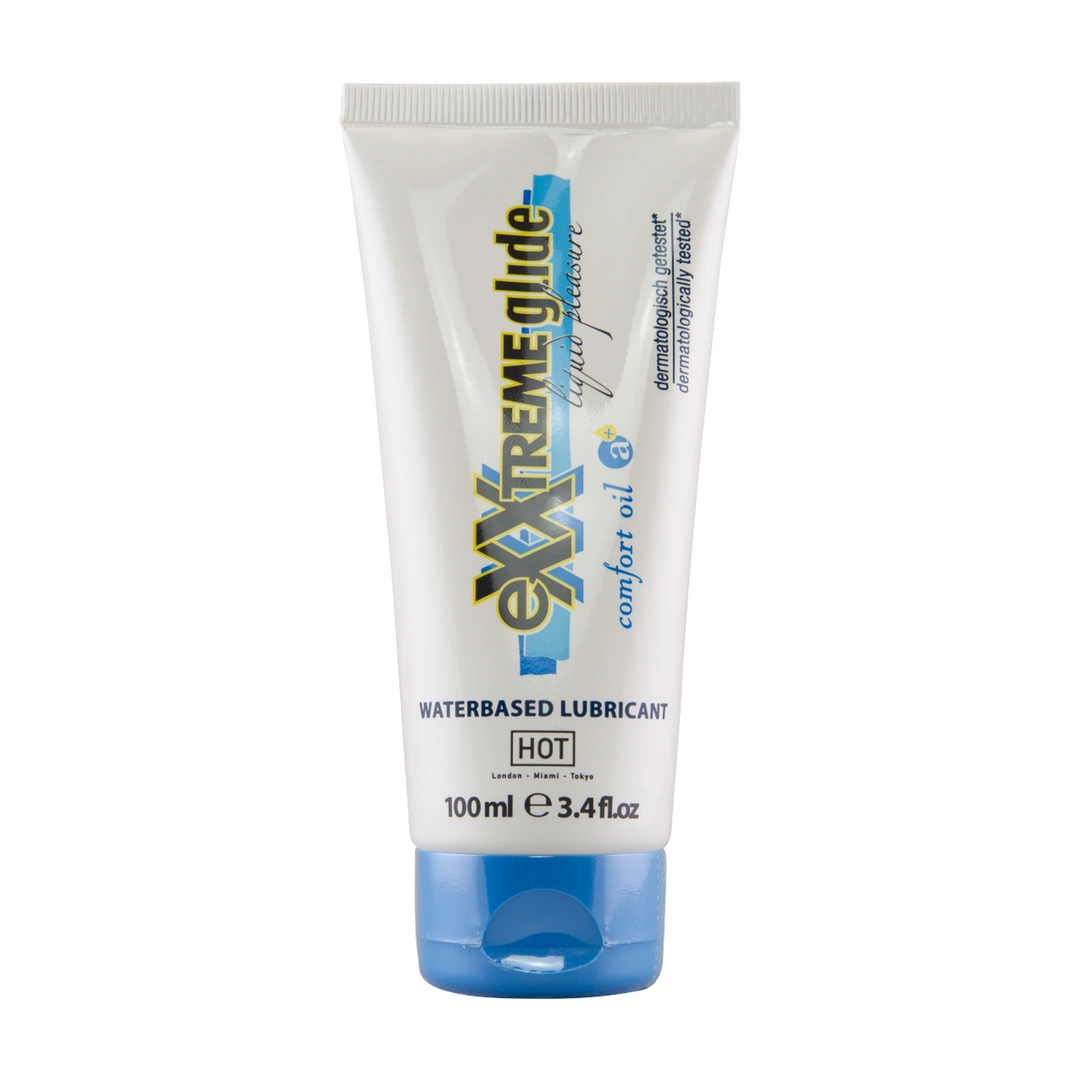 HOT Exxtreme Glide Comfort lubrikantas vandens pagrindu su augaliniais aliejais, 100 ml