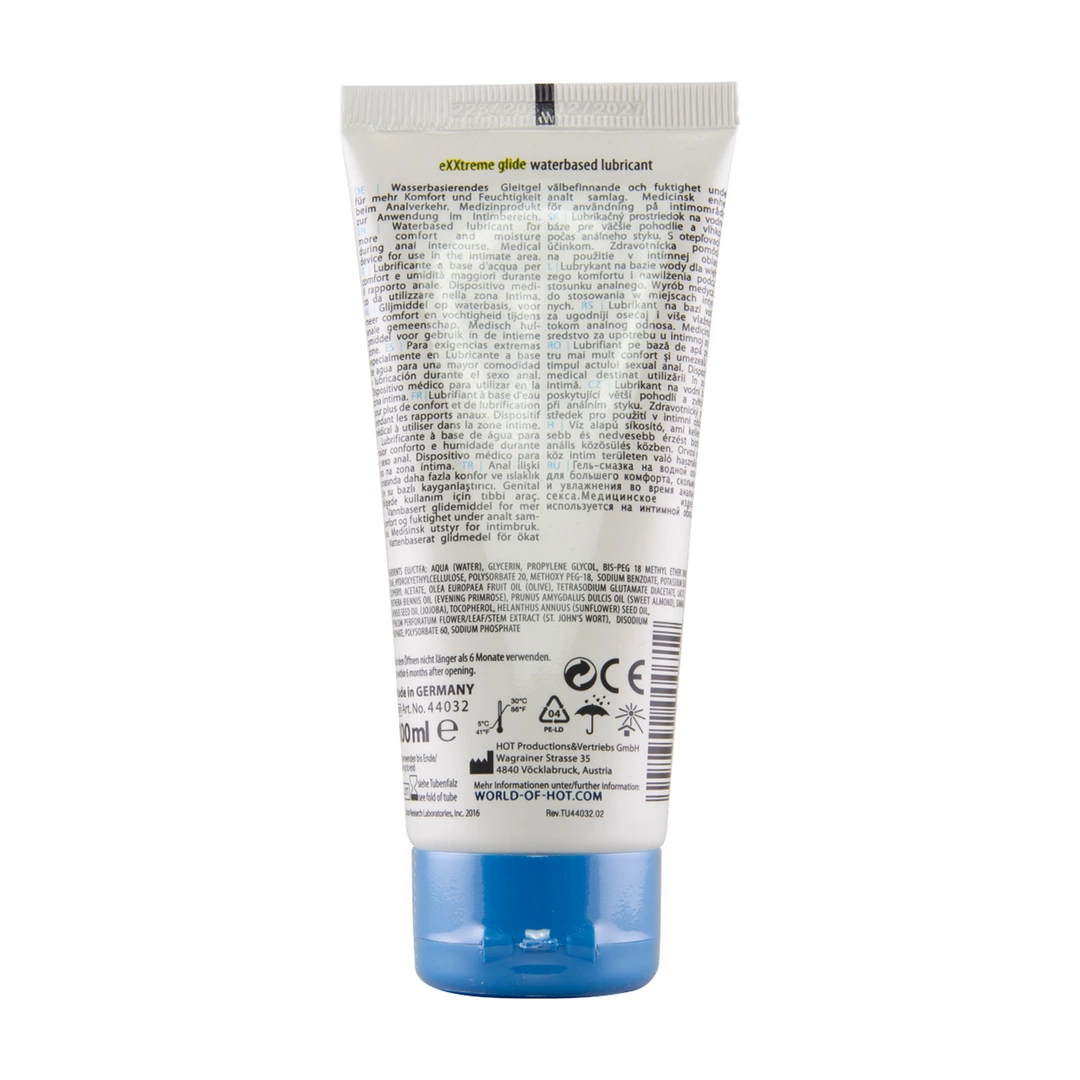 HOT Exxtreme Glide Comfort lubrikantas vandens pagrindu su augaliniais aliejais, 100 ml